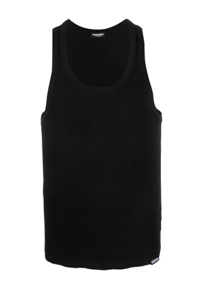 DSQUARED2 ribbed cotton tank top - Black
