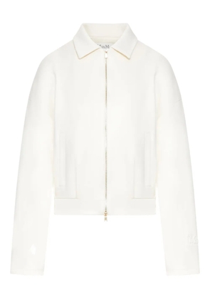 Max Mara shirt-collar zip-front jacket - White