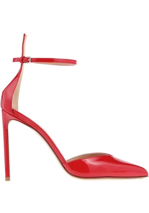 Francesco Russo 100mm leather pumps - Red