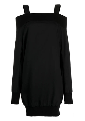 Yohji Yamamoto long-sleeved wool dress - Black