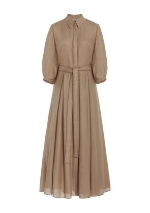 Gabriela Hearst Andy belted midi shirt dress - Neutrals