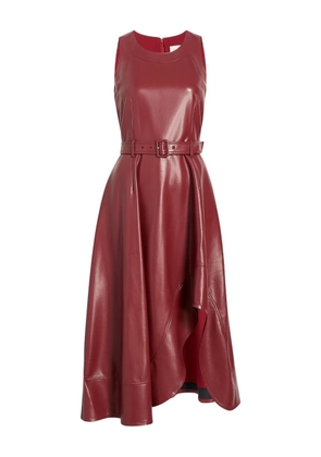 Cinq A Sept Zelda vegan-leather dress - Red