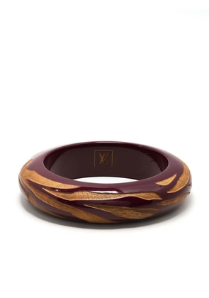 Louis Vuitton Pre-Owned 2000s zebra motif bangle bracelet - Red
