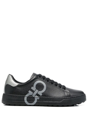 Ferragamo Gancini logo-print low-top sneakers - Black