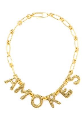 Aurelie Bidermann Amaite letter-charm necklace - Gold