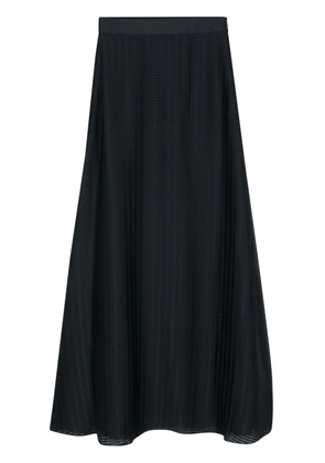Emporio Armani striped long A-line skirt - Blue