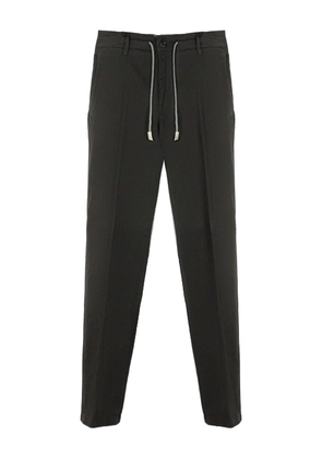 Eleventy drawstring straight-leg trousers - Black