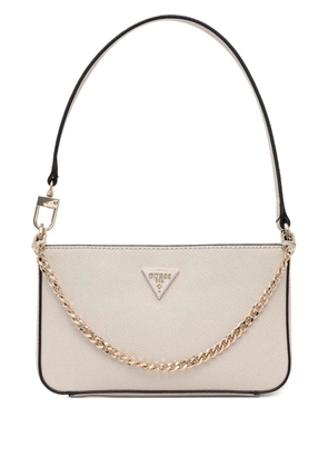 GUESS USA chain-strap logo-plaque tote bag - Neutrals