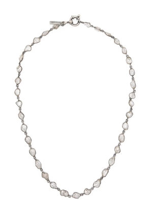 KUNDO crystal chain necklace - Silver