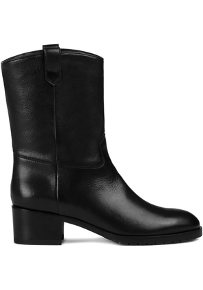 Doucal's zip-up leather ankle boots - Black