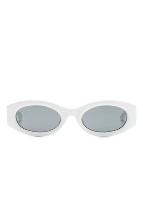 Linda Farrow Berta oval sunglasses - White