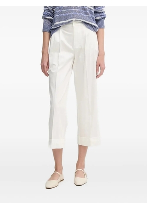 Pedro Del Hierro elastic-waist cuffed trousers - White