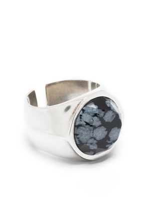 MARANT logo-engraved gemstone ring - Silver