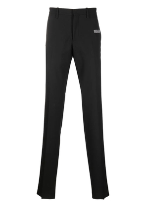 Off-White logo-print tailored trousers - Black
