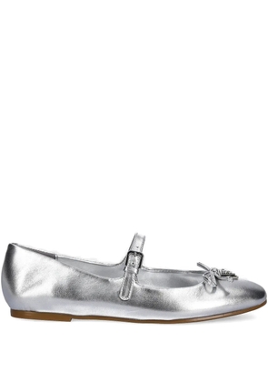 GUESS USA bow-embellished buckle ballet flats - Grey