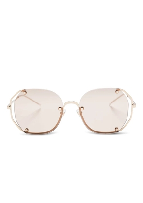 Emporio Armani geometric-frame sunglasses - Gold