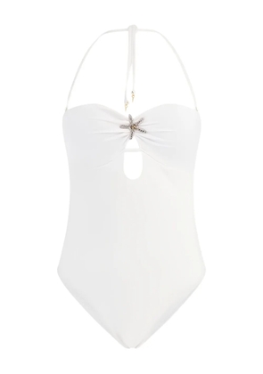 GUESS USA cutout starfish swimsuit - White