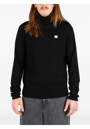 Société Anonyme roll-neck embroidered sweater - Black
