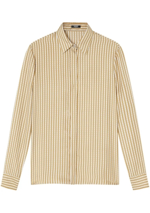 Versace Pinstripe Chain silk shirt - Neutrals