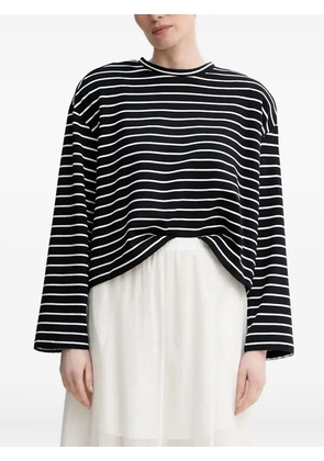 Gestuz striped long-sleeve top - Black