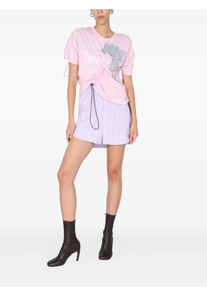 1/OFF drawstring striped dress - Pink