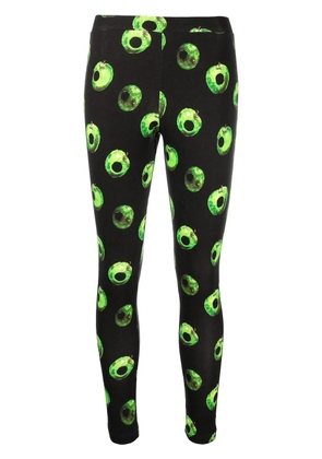 Undercover apple-print cotton leggings - Black