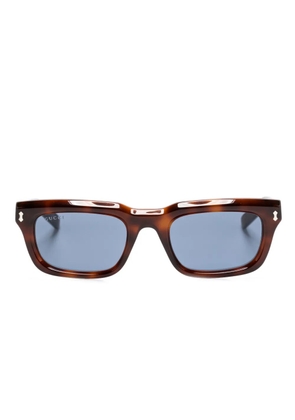 Gucci Eyewear tortoiseshell rectangle-frame sunglasses - Brown