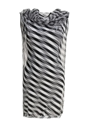 Max Mara cowl-neck striped dress - Black