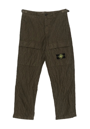 Stone Island wrinkled corduroy straight-leg trousers - Green