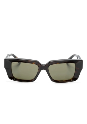 Gucci Eyewear tortoiseshell rectangle-frame sunglasses - Brown