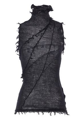 YEHUAFAN knitted sleeveless top - Black