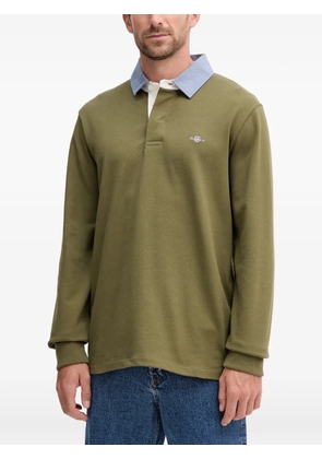 Gant chambray-collar polo shirt - Green