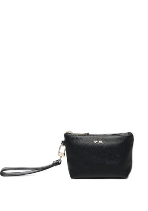 V°73 logo-lettering clutch bag - Black