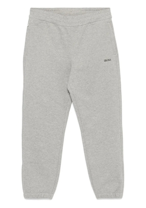 Zegna rubberised-logo track pants - Grey