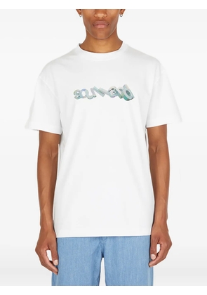 Soulland Tilting logo-print T-shirt - WHITE