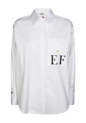 Elisabetta Franchi striped cotton shirt - White
