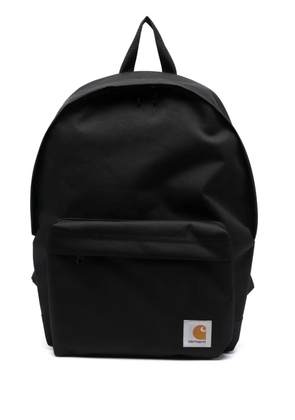 Carhartt WIP logo-patch zip-fastening backpack - Black