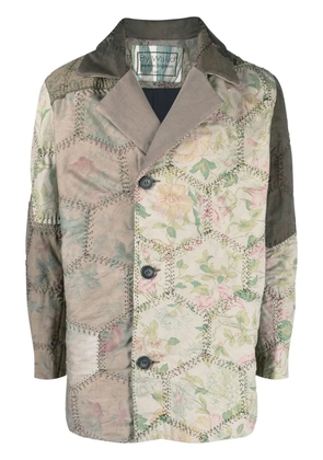 By Walid Jacob quilted pea coat - Green