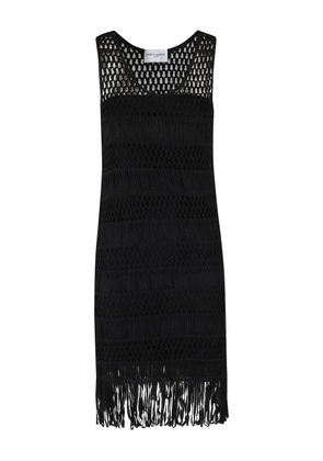 Isabelle Blanche cotton midi dress - Black