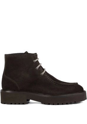 Doucal's suede lace-up boots - Brown