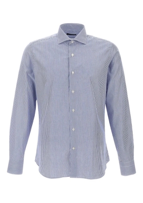 Marchesani striped-pattern button shirt - Blue