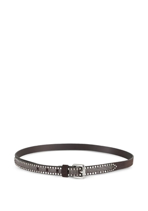 Tela studded suede belt - Brown