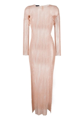 Santa Brands rhinestone-embellished sheer maxi-dress - Pink
