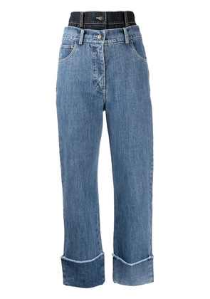 Rokh washed double-layer jeans - Blue