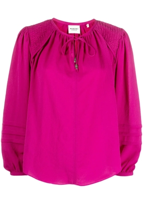 MARANT ÉTOILE Lamaya tie-neck blouse - Pink