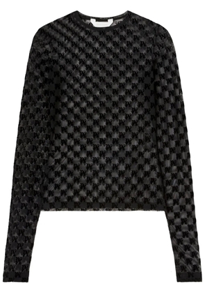 Palm Angels monogram-pattern sheet top - Black