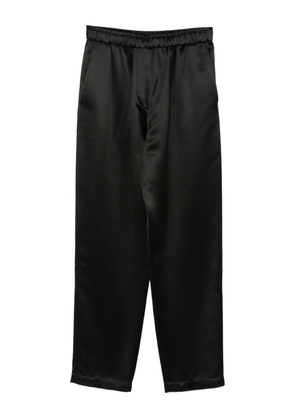 Giorgio Armani elastic-waist silk trousers - Black
