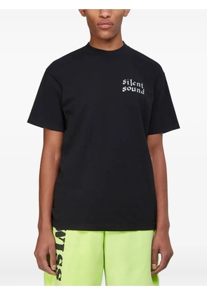 silent sound reflective-logo T-shirt - Black