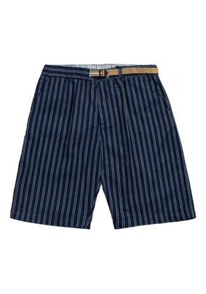 White Sand belt striped bermuda shorts - Blue