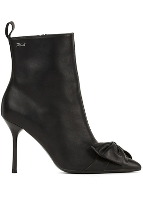 Karl Lagerfeld 90mm Sarabande bow ankle boots - Black